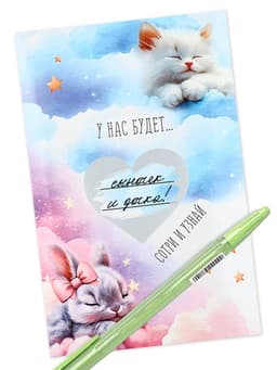 Конверт со скретч-наклейкой и открыткой «Маленькое чудо», 10×15 см