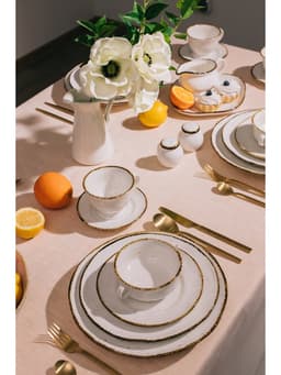 Тарелка Magistro Alpine Frost, d=27 см, фарфор, белая