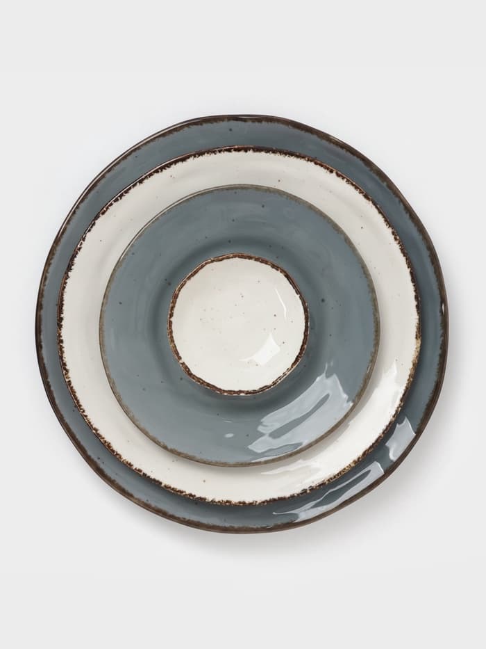 Тарелка Magistro Alpine Frost, d=18 см, фарфор, голубовато-серый