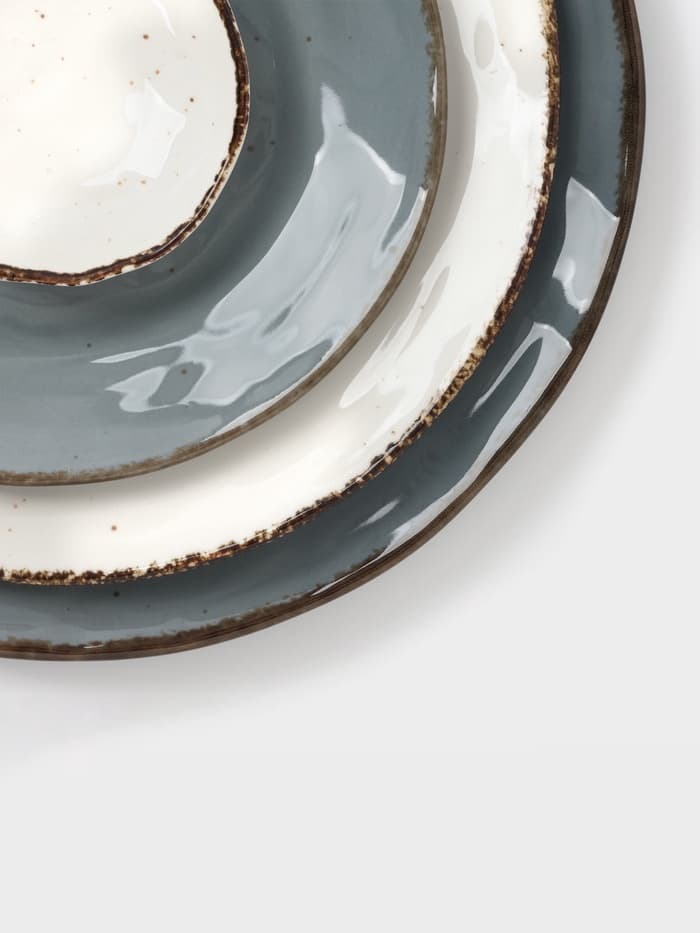 Тарелка Magistro Alpine Frost, d=23.4 см, фарфор, голубовато-серый