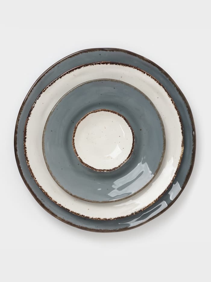 Тарелка Magistro Alpine Frost, d=23.4 см, фарфор, голубовато-серый