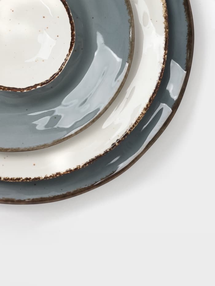 Тарелка Magistro Alpine Frost, d=27.4 см, фарфор, голубовато-серый