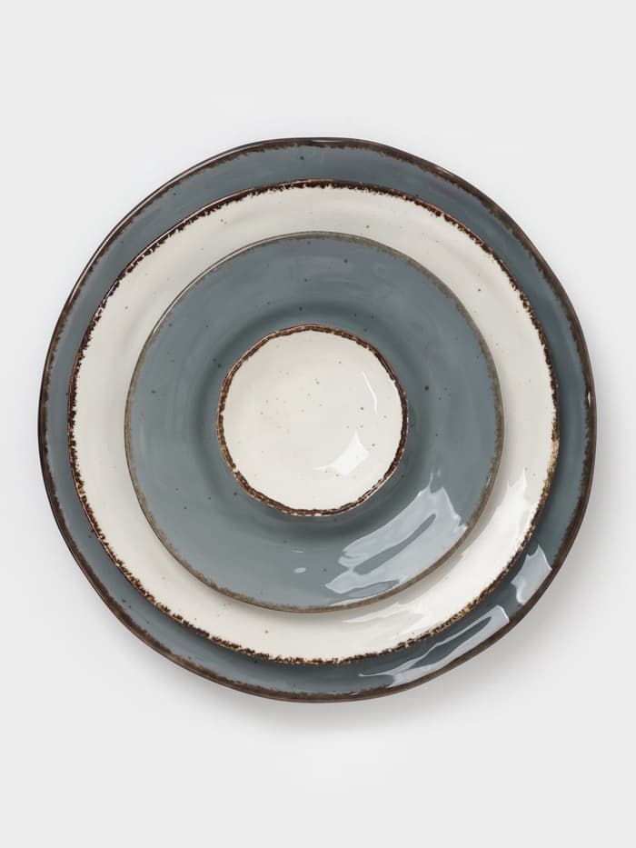 Тарелка Magistro Alpine Frost, d=27.4 см, фарфор, голубовато-серый