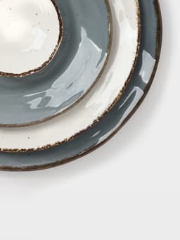 Тарелка глубокая Magistro Alpine Frost, 350 мл, d=23 см, фарфор, голубовато-серый