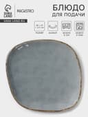 Блюдо для подачи Magistro Alpine Frost, 23×21×2.5, фарфор, голубовато-серый