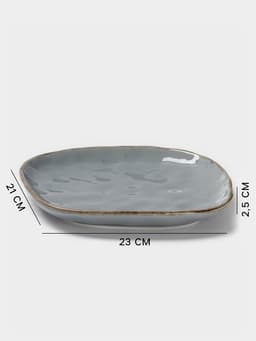 Блюдо для подачи Magistro Alpine Frost, 23×21×2.5, фарфор, голубовато-серый