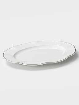 Блюдо сервировочное WY Empire, овальное, 23×30×2.5 см, фарфор, белое