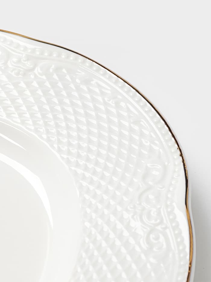 Блюдо сервировочное WY Empire, овальное, 23×30×2.5 см, фарфор, белое