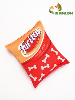Игрушка текстильная для собак Furitos, 14×17 см, красная