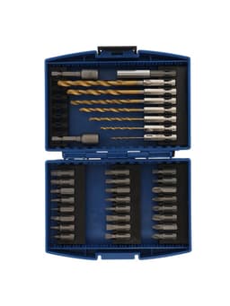 Набор сверл и бит ТУНДРА, HSS-Tin, шестигранный хвостовик, 1.5 - 6.5 мм, 34 предмета