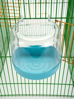 Купалка для птиц, 12×9×11 см, внешняя, бирюзовая