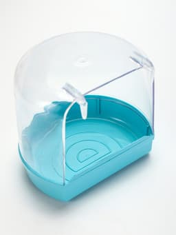 Купалка для птиц, 12×9×11 см, внешняя, бирюзовая