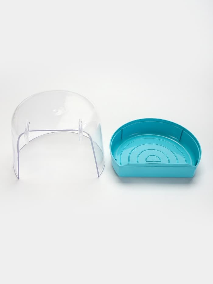 Купалка для птиц, 12×9×11 см, внешняя, бирюзовая