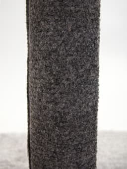 Когтеточка-столбик«Пижон», 30×30×50 см, с игрушкой бантиком, серый