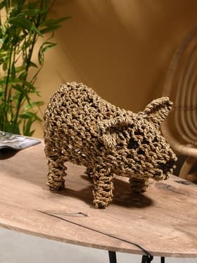 Сувенир плетёный «Свинка», 40×23×33 см, сиграсс