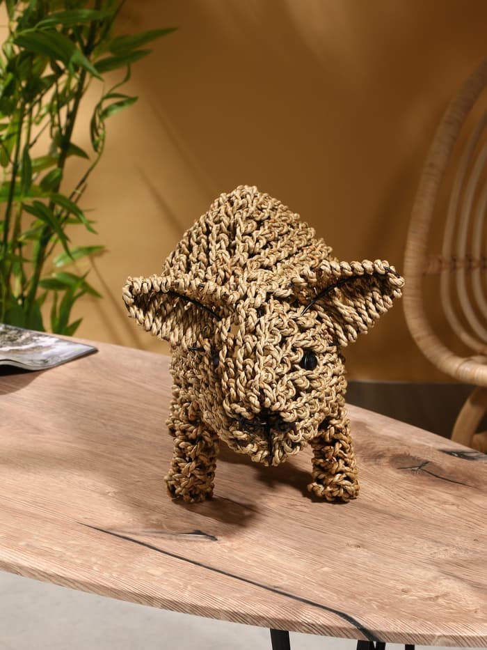 Сувенир плетёный «Свинка», 40×23×33 см, сиграсс