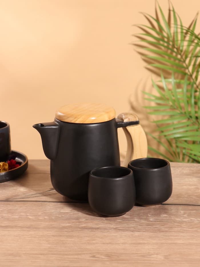 Набор для чаепития «Загадка», чайник, 2 стакана, керамика