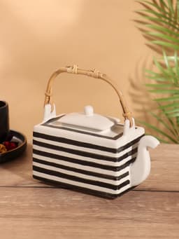 Набор для чаепития «Зебра», чайник, 2 стакана, керамика