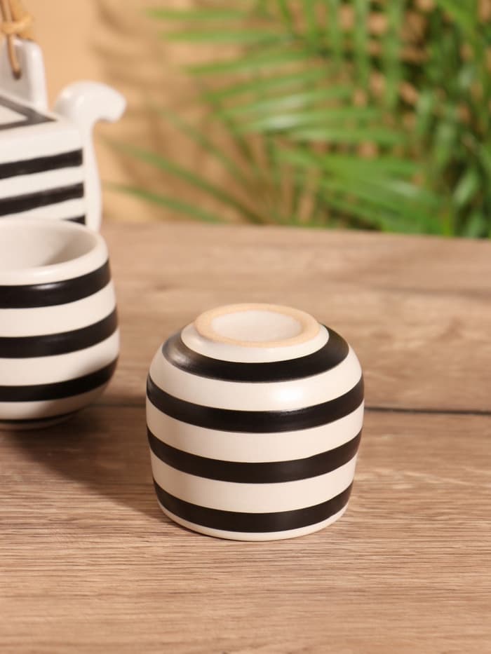 Набор для чаепития «Зебра», чайник, 2 стакана, керамика