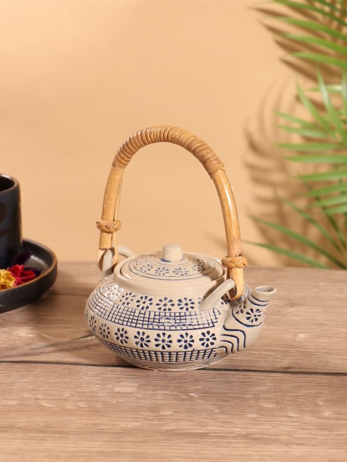 Набор для чаепития «Айша», чайник, 2 пиалы, керамика