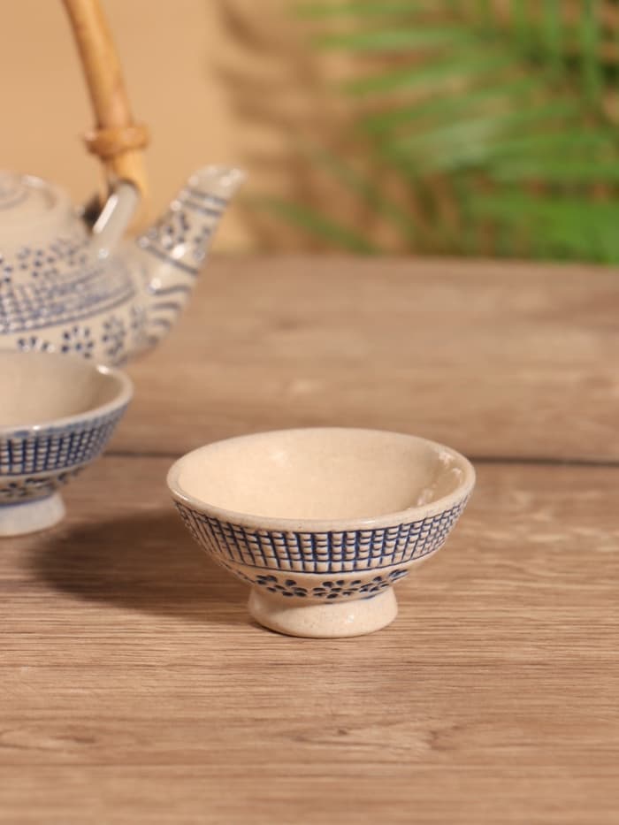 Набор для чаепития «Айша», чайник, 2 пиалы, керамика