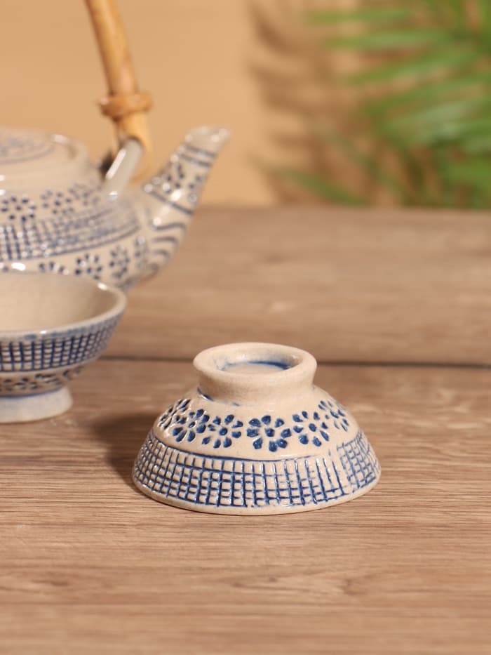 Набор для чаепития «Айша», чайник, 2 пиалы, керамика