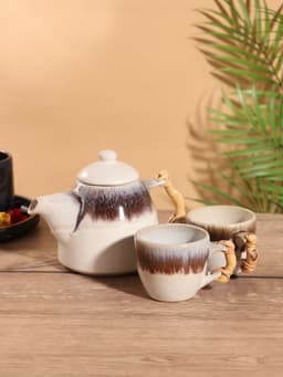 Набор для чаепития «Амина», чайник, 2 кружки, керамика