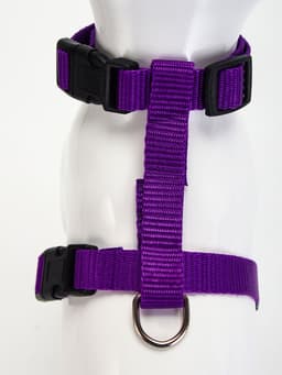 Комплект для кошек, ширина 1.5 см, ОШ 16.5-27 см, ОГ 21-35 см, поводок 120 см, фиолетовый