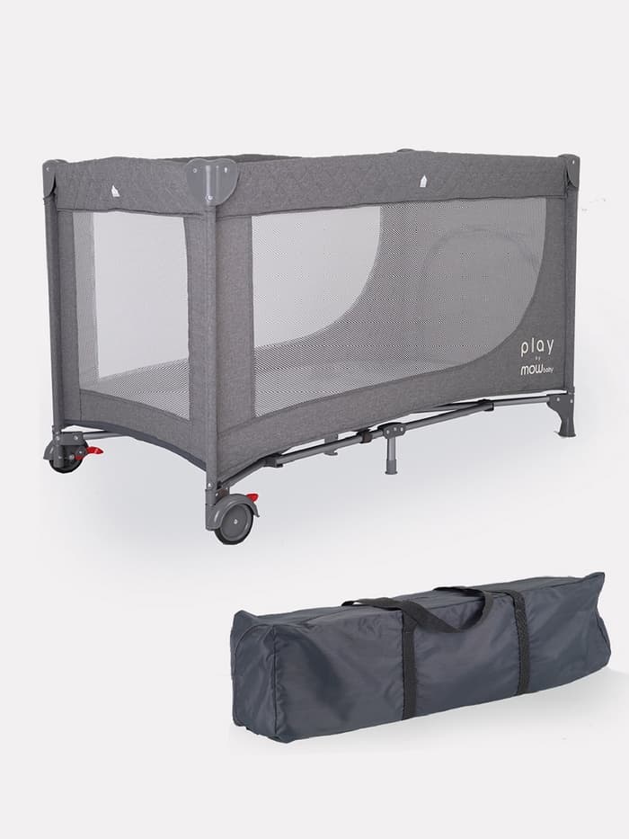 Манеж детский MowBaby play, серый