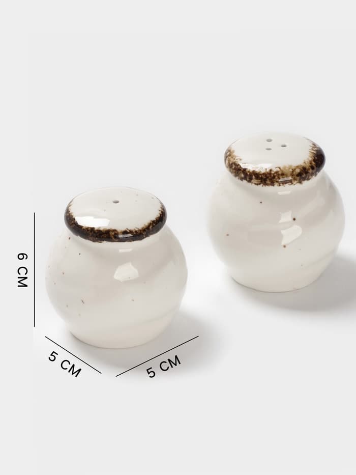 Набор для специй Magistro Alpine Frost, 2 предмета: перечница, солонка, 80 мл, 5×6 см, фарфор, белый