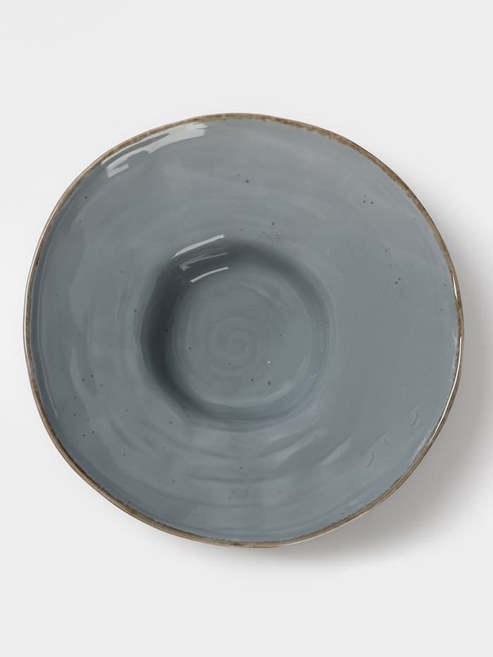 Тарелка для пасты Magistro Alpine Frost, 350 мл, 25.6×6.9 см, фарфор, голубовато-серый