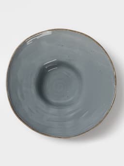 Тарелка для пасты Magistro Alpine Frost, 350 мл, 25.6×6.9 см, фарфор, голубовато-серый