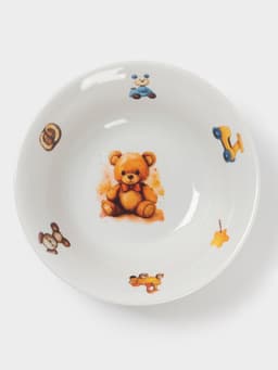 Миска детская Дулевский фарфор «Мишутка», 360 мл, d=15 см, белая