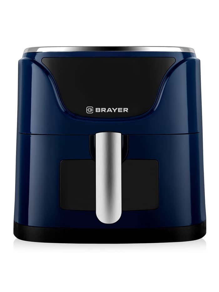 Аэрогриль BRAYER 2036BR, 5 л, 1500 Вт, 7 программ, 200°С, LCD-дисплей, таймер, решётка, синий