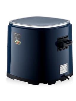 Аэрогриль BRAYER 2036BR, 5 л, 1500 Вт, 7 программ, 200°С, LCD-дисплей, таймер, решётка, синий