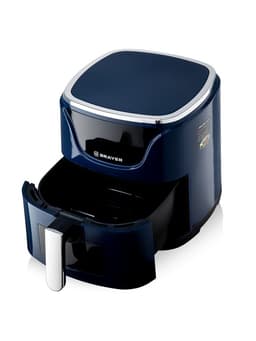 Аэрогриль BRAYER 2036BR, 5 л, 1500 Вт, 7 программ, 200°С, LCD-дисплей, таймер, решётка, синий