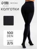 Женские колготки MINAKU 100 ден, чёрные, размер 2/S