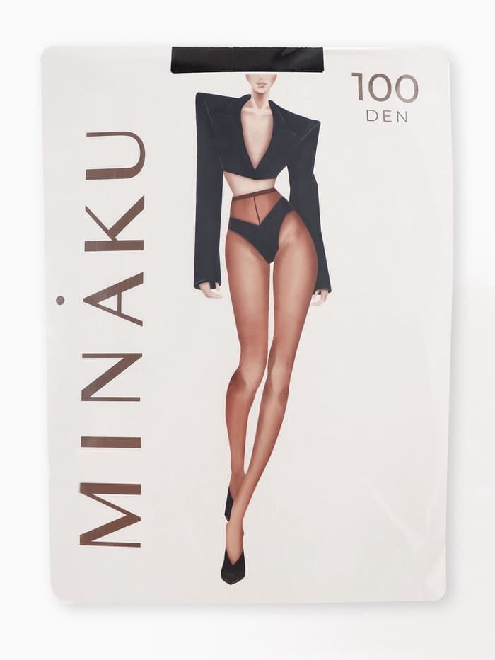 Женские колготки MINAKU 100 ден, чёрные, размер 2/S