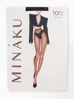 Женские колготки MINAKU 100 ден, чёрные, размер 2/S