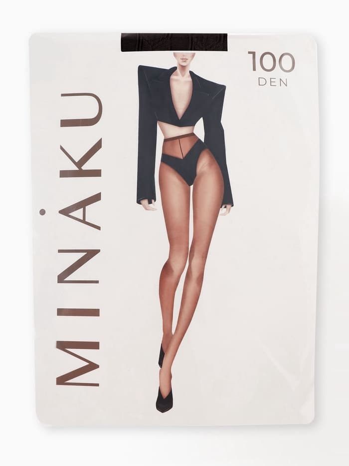Женские колготки MINAKU 100 ден, тёмно-коричневые, размер 2/S