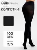 Женские колготки MINAKU 100 ден, чёрные, размер 2/S