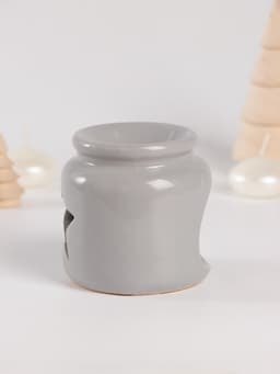 Набор: аромалампа для эфирных масел, мелтсы из воска ароматические «Звезда», серая, 7.5×7.5×8 см