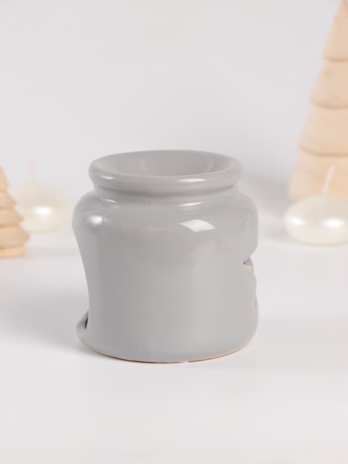 Набор: аромалампа для эфирных масел, мелтсы из воска ароматические «Звезда», серая, 7.5×7.5×8 см