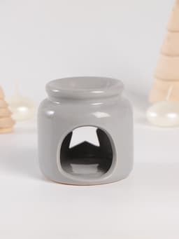 Набор: аромалампа для эфирных масел, мелтсы из воска ароматические «Звезда», серая, 7.5×7.5×8 см