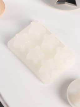 Набор: аромалампа для эфирных масел, мелтсы из воска ароматические «Звезда», серая, 7.5×7.5×8 см