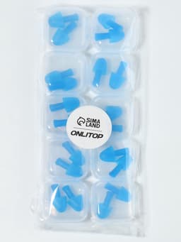 Беруши, 2.5×1 см, в футляре, фасовка 10 шт., силиконовые, МИКС