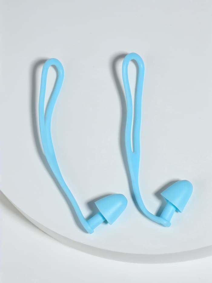 Беруши, 10×1.3 см, в футляре, пара, силиконовые, голубой