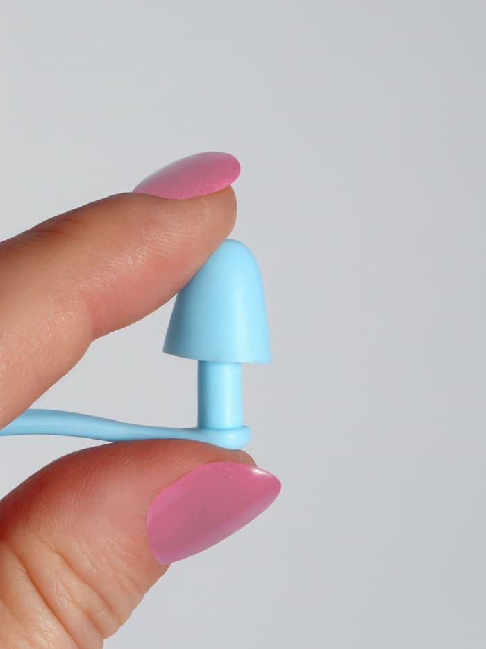 Беруши, 10×1.3 см, в футляре, пара, силиконовые, голубой