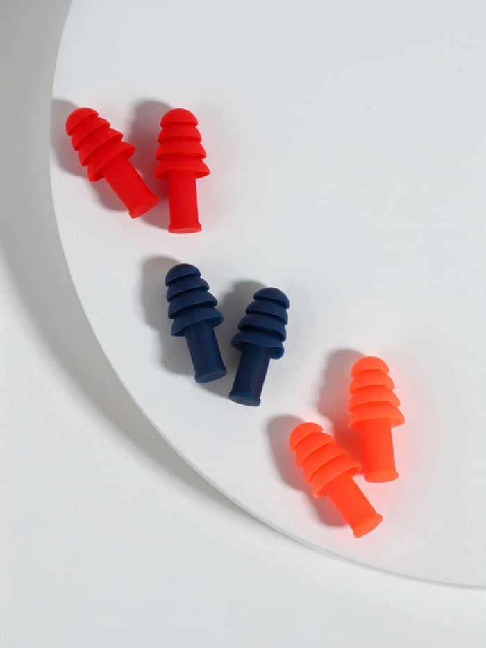 Беруши, 3×1.3 см, в футляре, фасовка 10 шт., силиконовые, МИКС