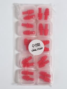 Беруши, 3×1.3 см, в футляре, фасовка 10 шт., силиконовые, МИКС